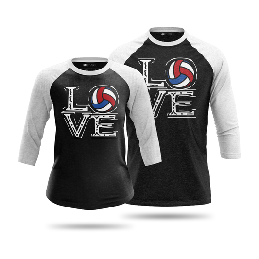 Volleyball LOVE Unisex 3/4 Sleeve Shirt