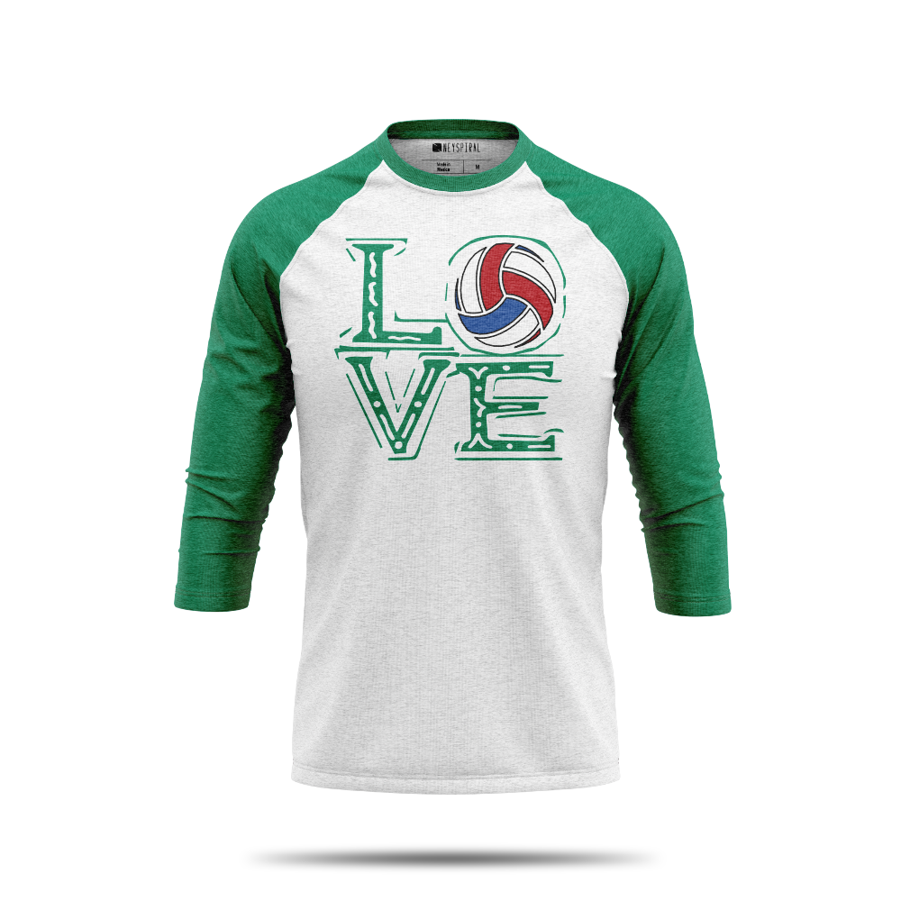 Volleyball LOVE Unisex 3/4 Sleeve Shirt