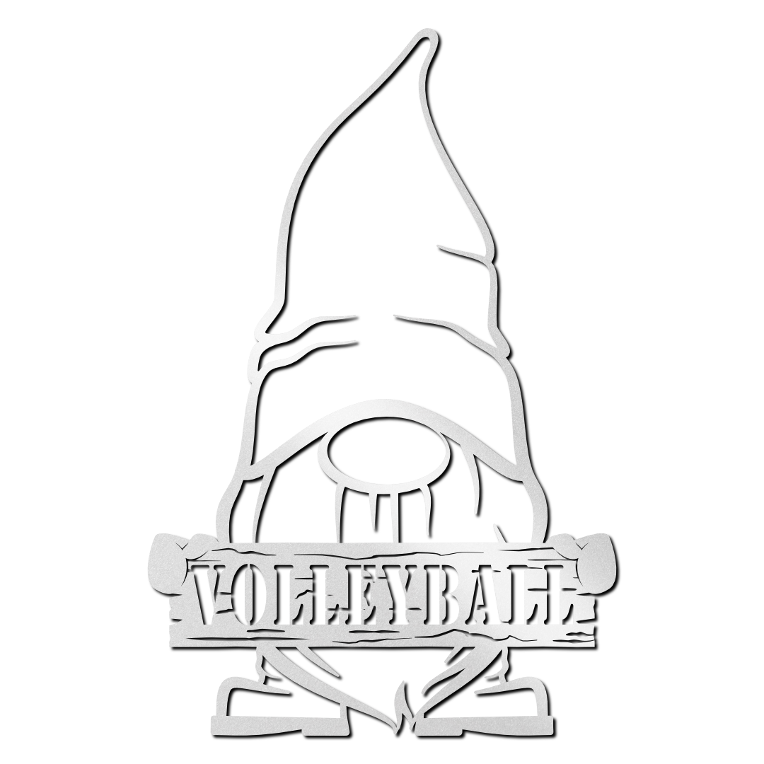 Volleyball - Gnome with Wood Sign