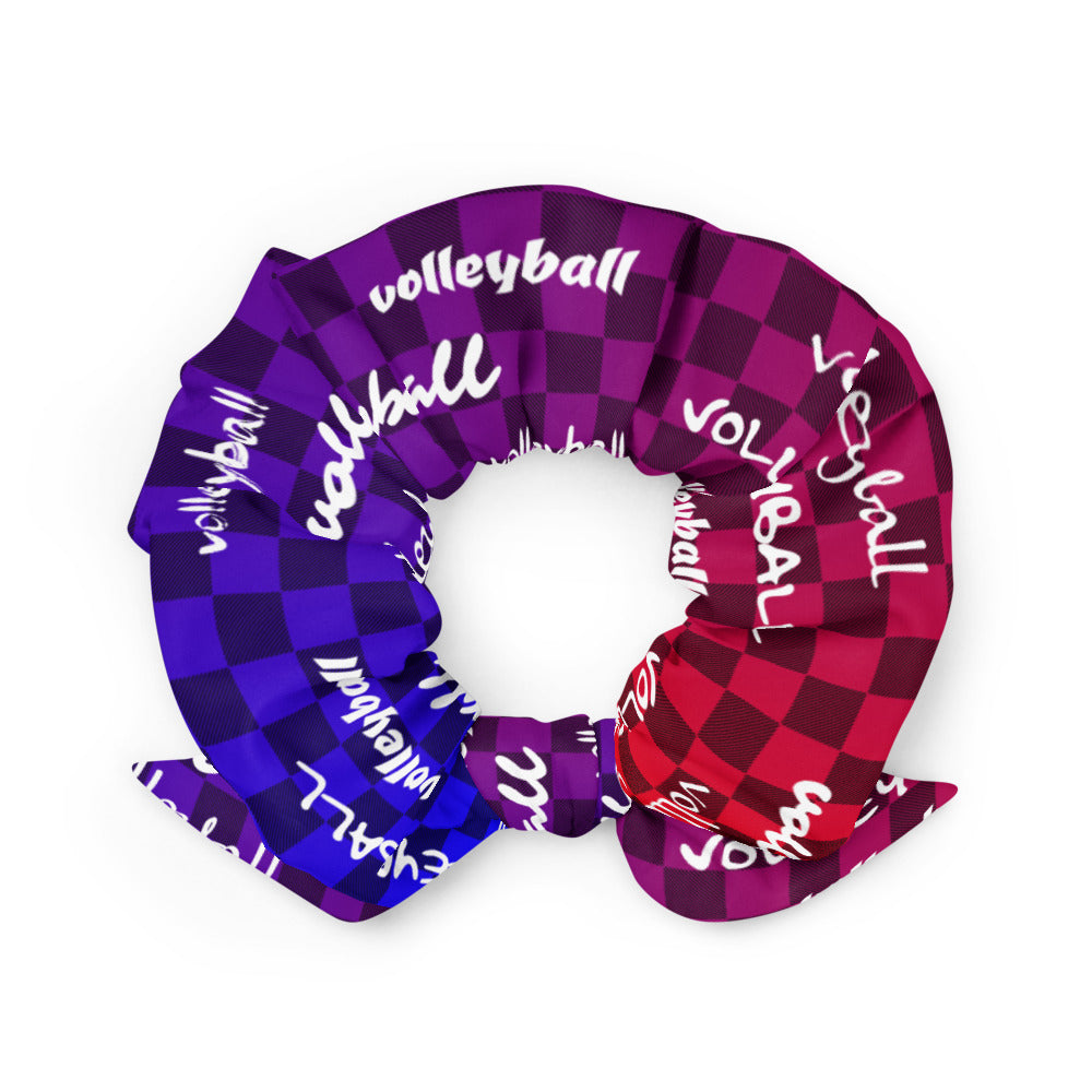 Volleyball Red/Blue-Gradient Scrunchie