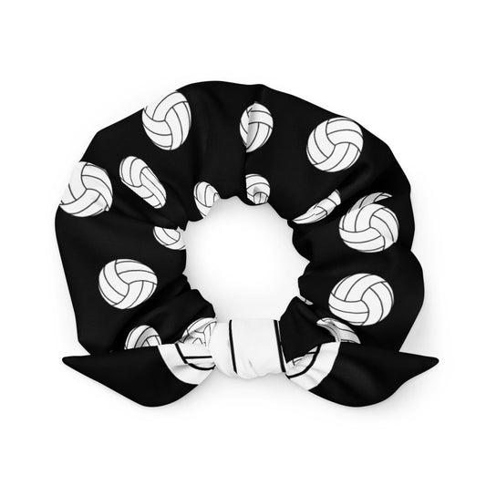 Volleyball White Balls Scrunchie