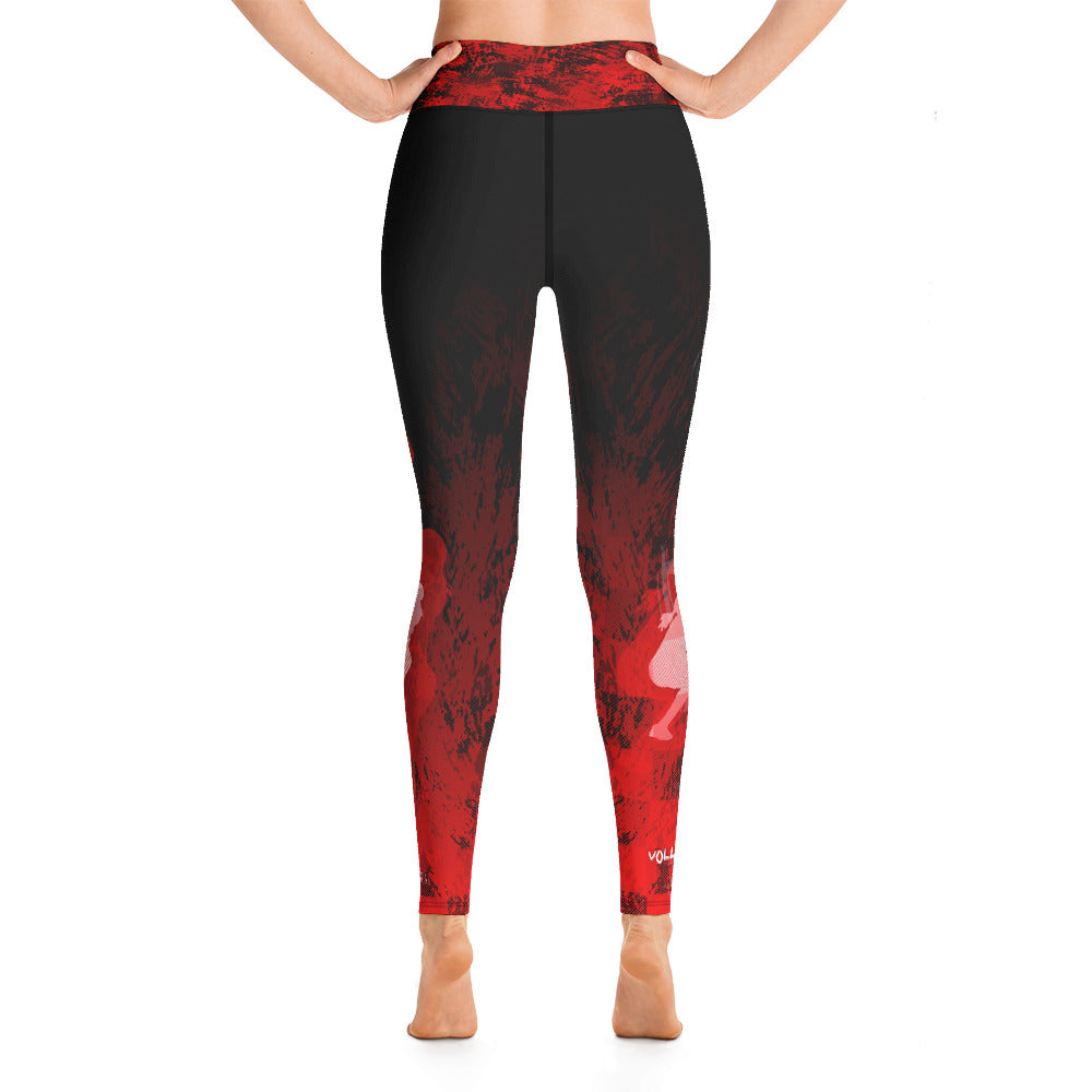 Volleyball Girl - Grunge Red Leggings