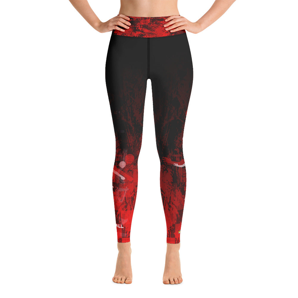 Volleyball Girl - Grunge Red Leggings