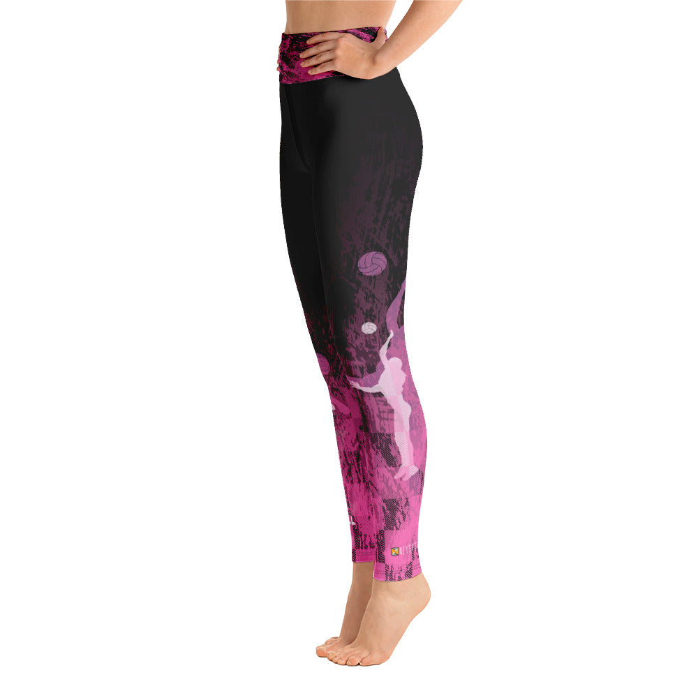 Volleyball Girl - Grunge Pink Leggings