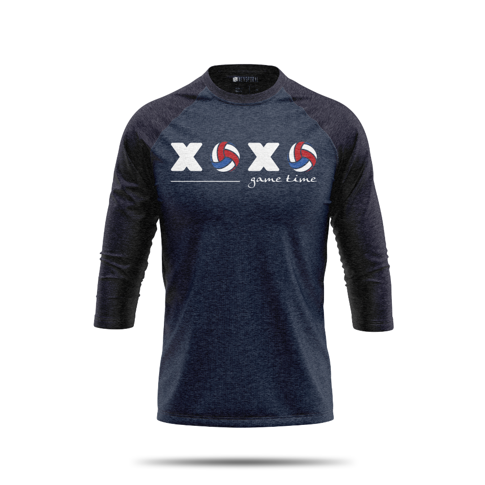 Volleyball XOXO Game Time Unisex 3/4 Sleeve Shirt