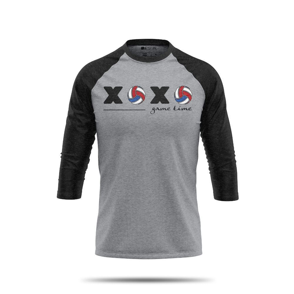 Volleyball XOXO Game Time Unisex 3/4 Sleeve Shirt