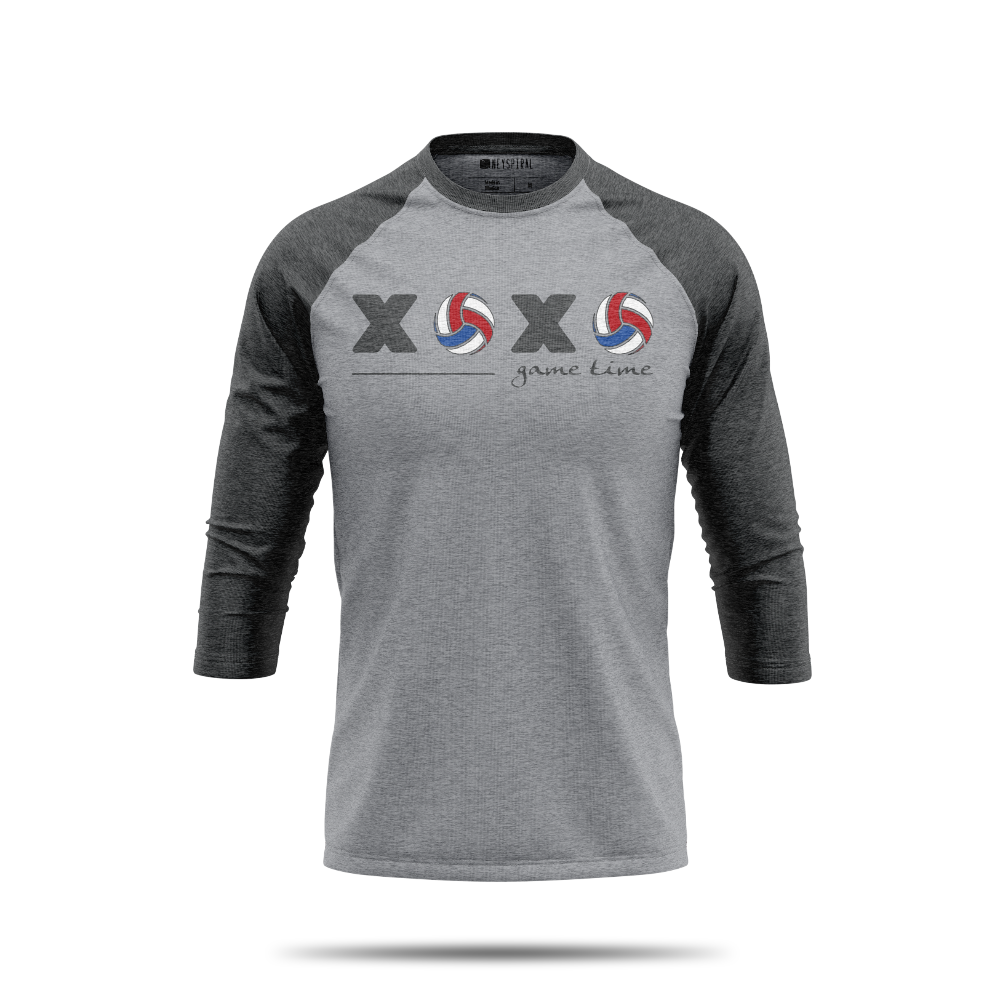 Volleyball XOXO Game Time Unisex 3/4 Sleeve Shirt