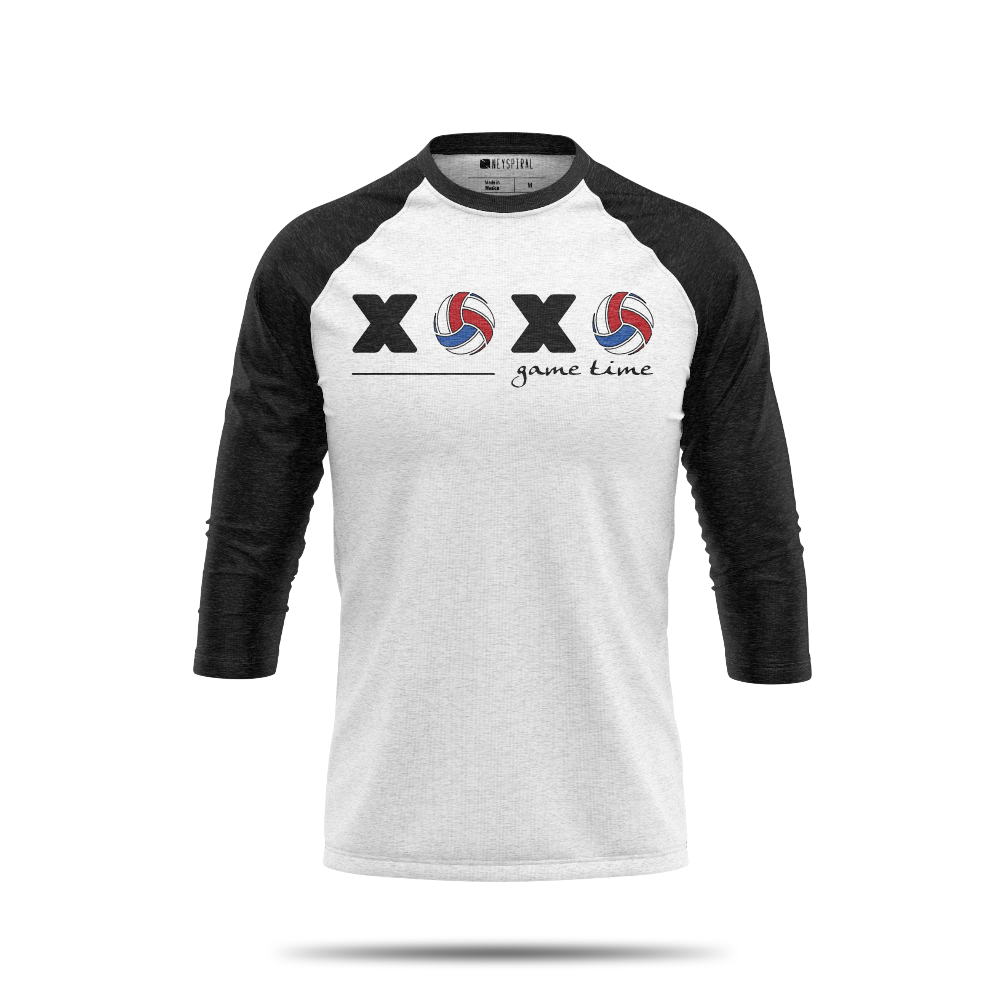 Volleyball XOXO Game Time Unisex 3/4 Sleeve Shirt