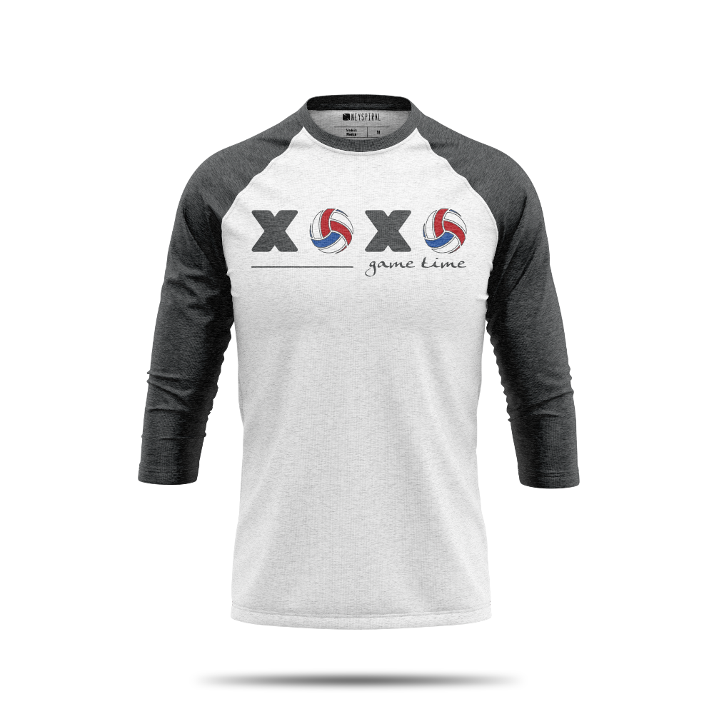 Volleyball XOXO Game Time Unisex 3/4 Sleeve Shirt