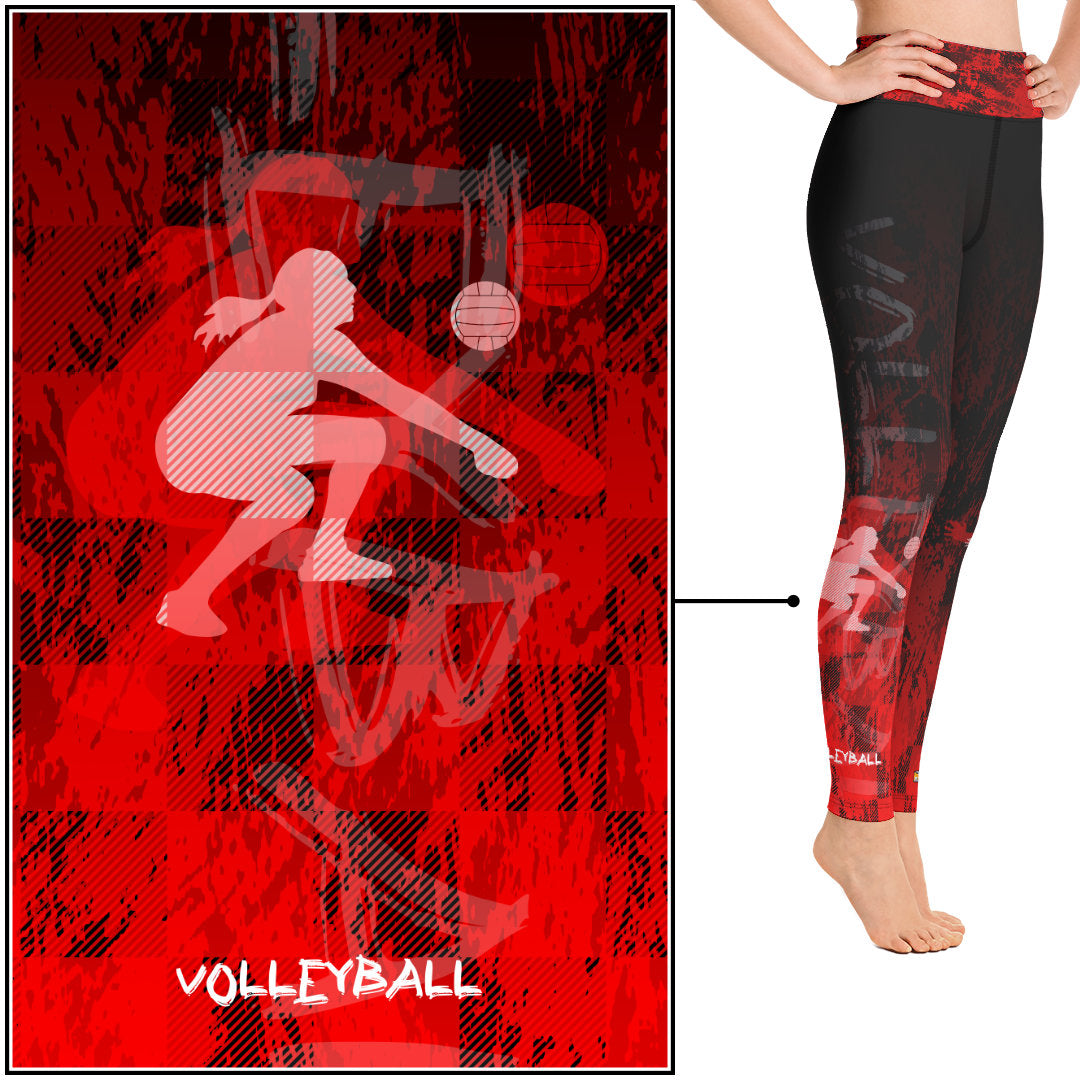 Volleyball Girl - Grunge Pink Leggings
