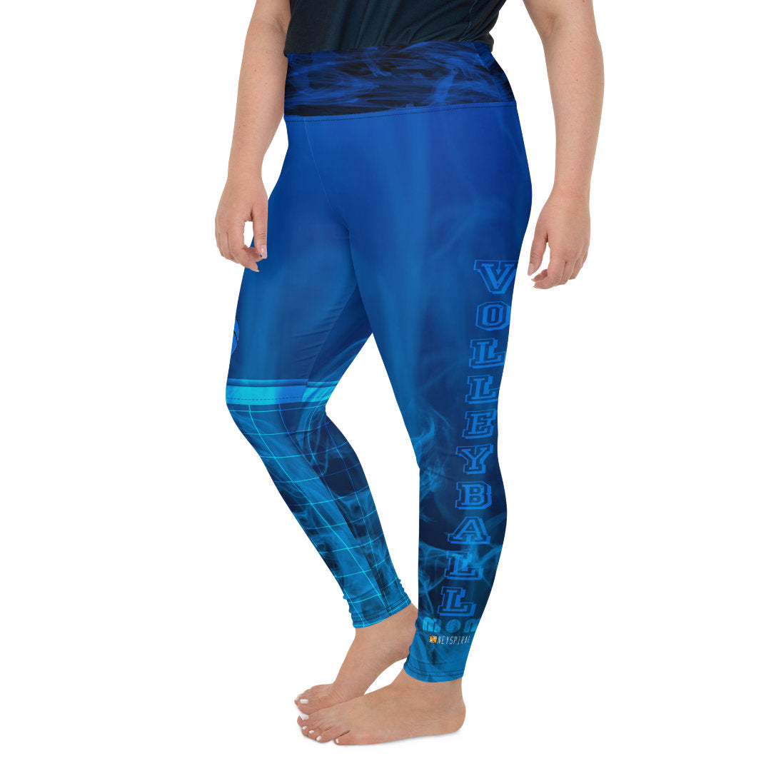 Volleyball Blue Smoke - Mom Leggings